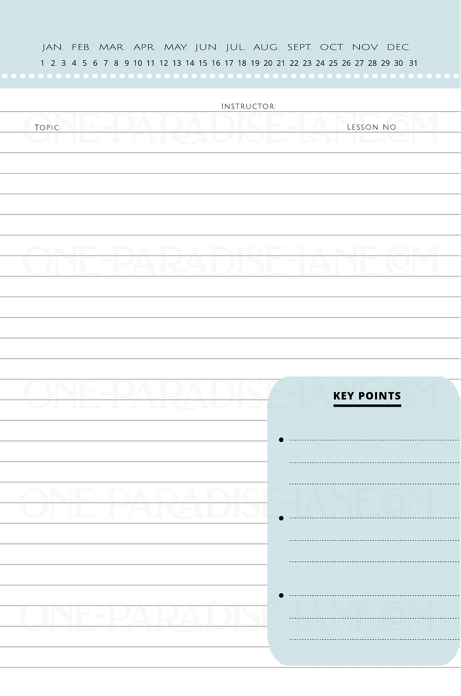 2025 REGULAR PIONEER SCHOOL DIGITAL NOTEBOOK | VINTAGE GLOBE DUSTY BLUE (PDF) product image (3)