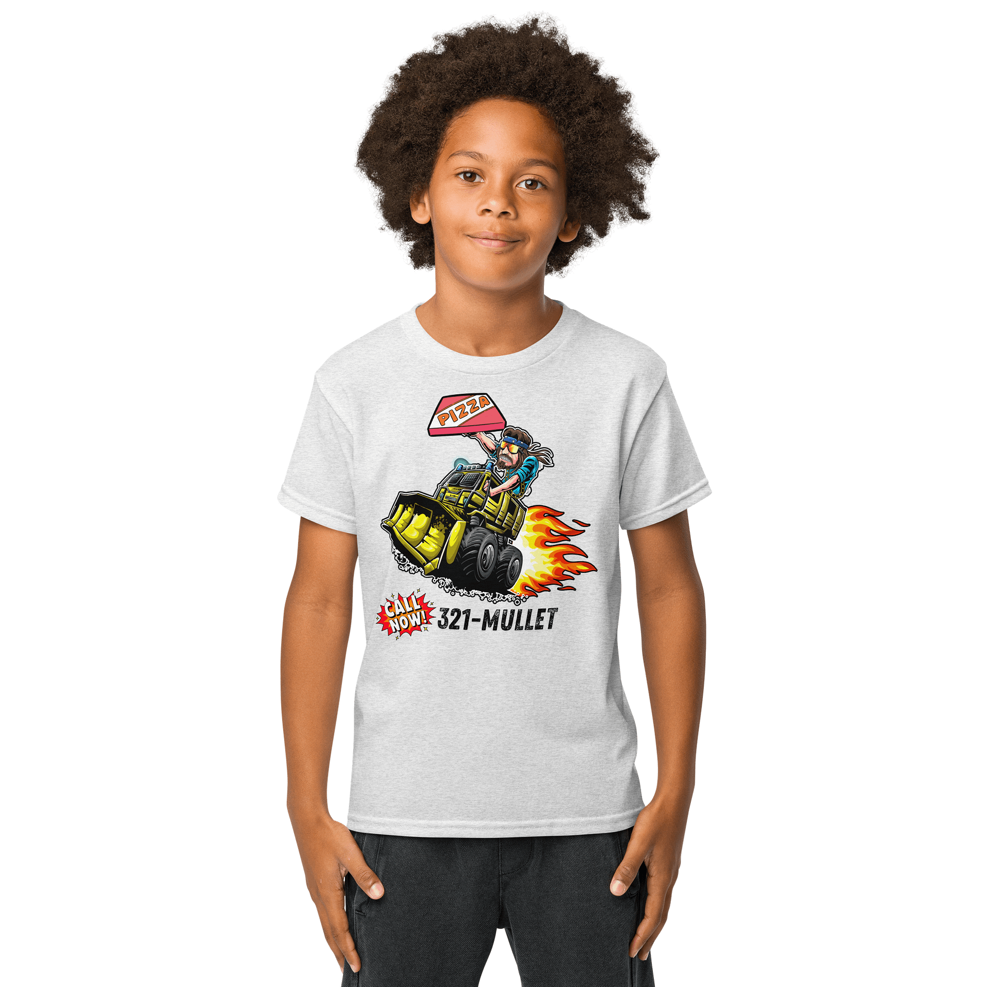 Gildan Youth Sports Tee : MULLETS MONSTER PIZZA product image (6)