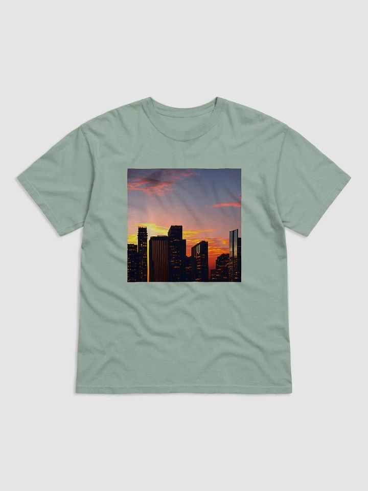 Sunset City Skyline T-Shirt: Capture the City's Glow in Ultra-Soft Cotton product image (10)