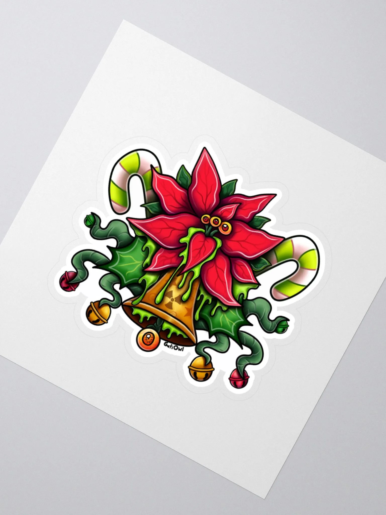 Radioactive Poinsettia Sticker product image (4)
