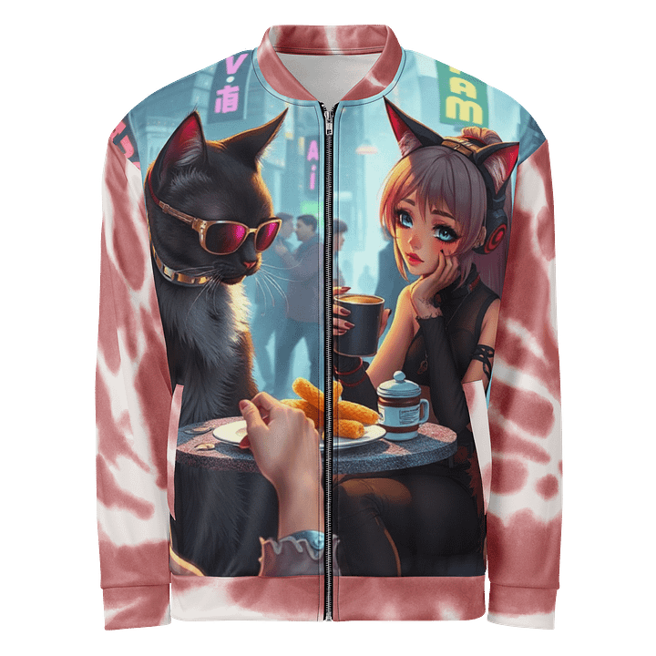 Bomber Jacket-Neon Night: Goth & Cosplay Café Vibes product image (1)