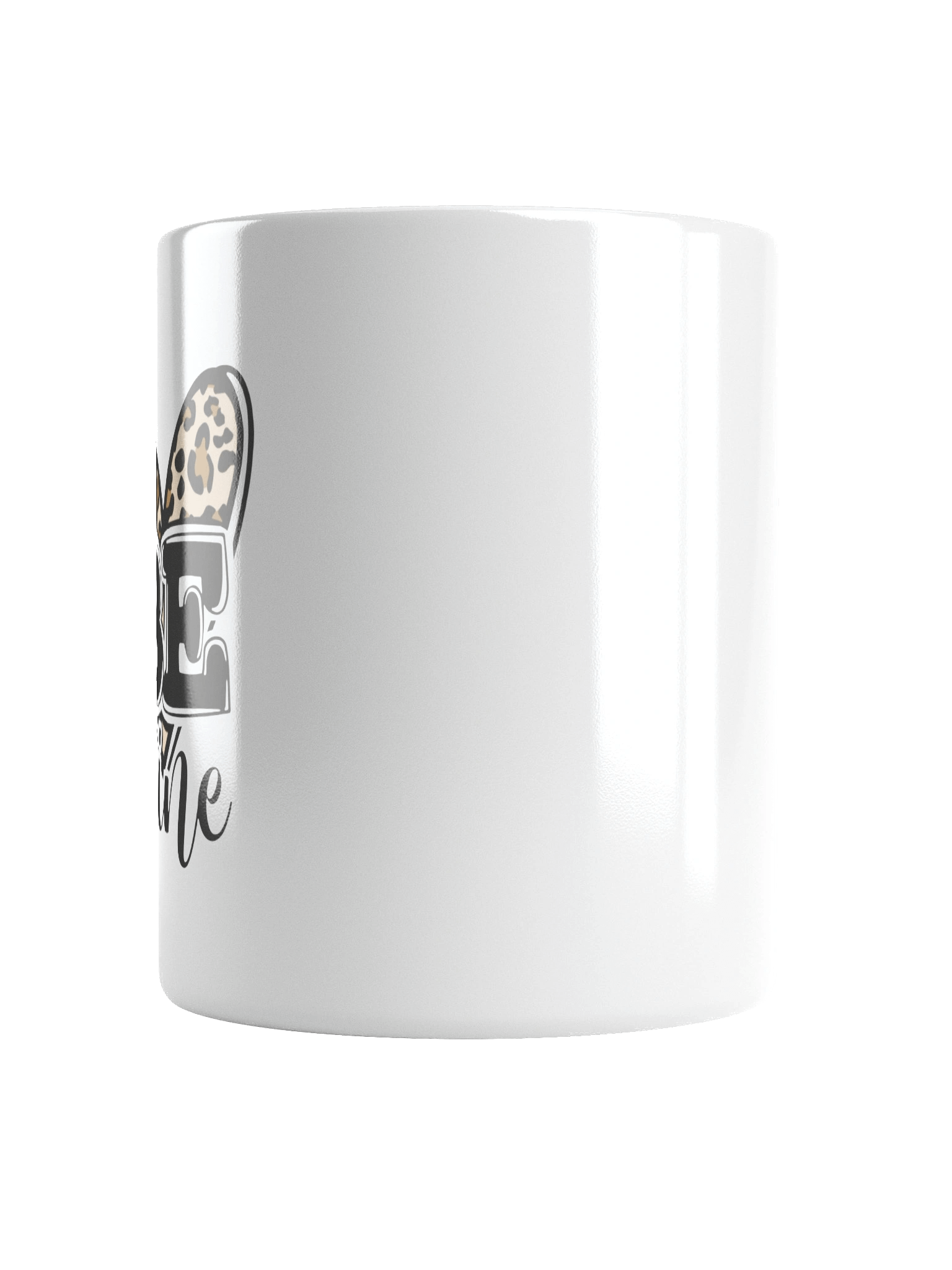 Be Mine Leopard Heart White Glossy Mug product image (6)