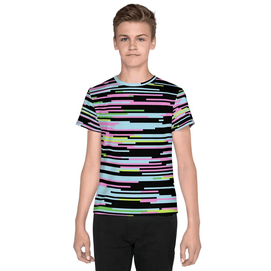Teen Multi-Color Striped Digital T-Shirt product image (6)