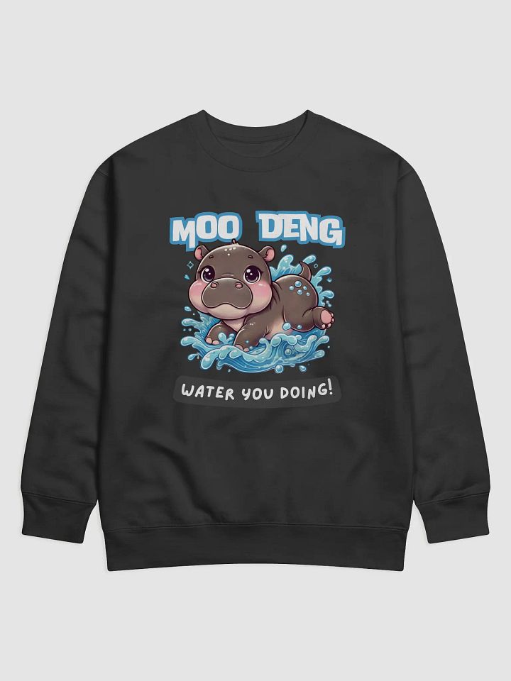 Moo Deng Hippo Splash Premium Sweatshirt product image (1)