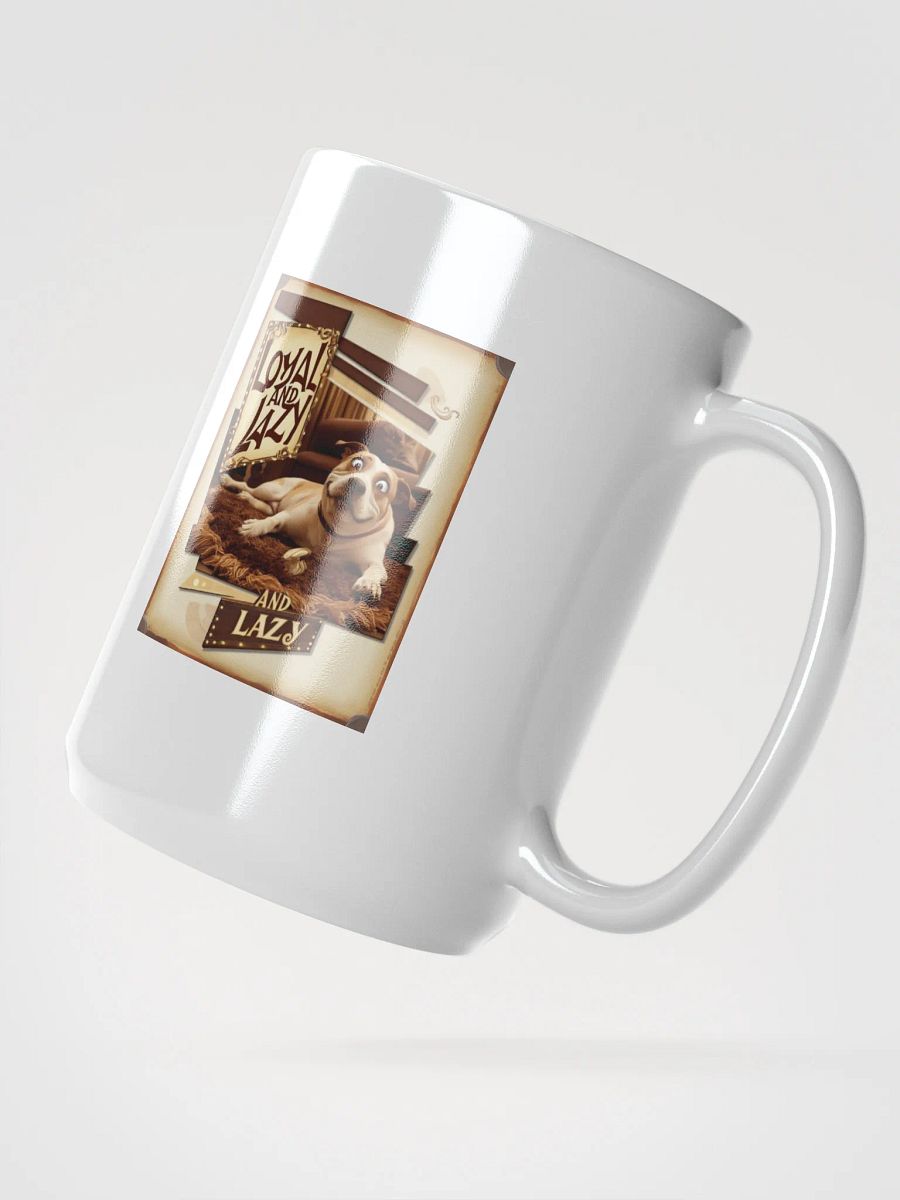 Loyal and Lazy Dog White Glossy Mug product image (3)