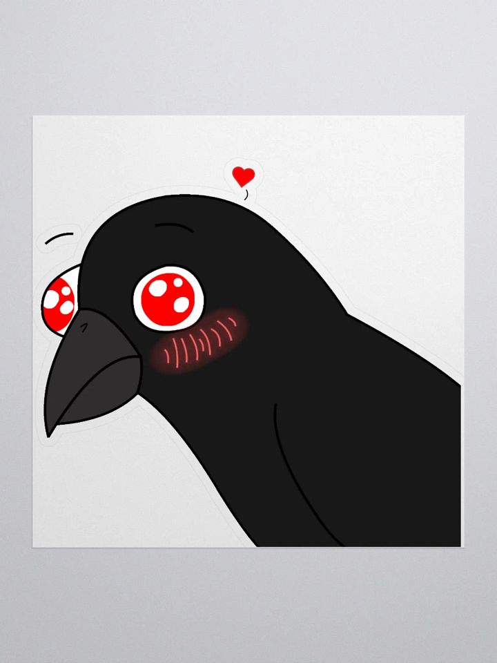 kawaii crow sticker product image (1)