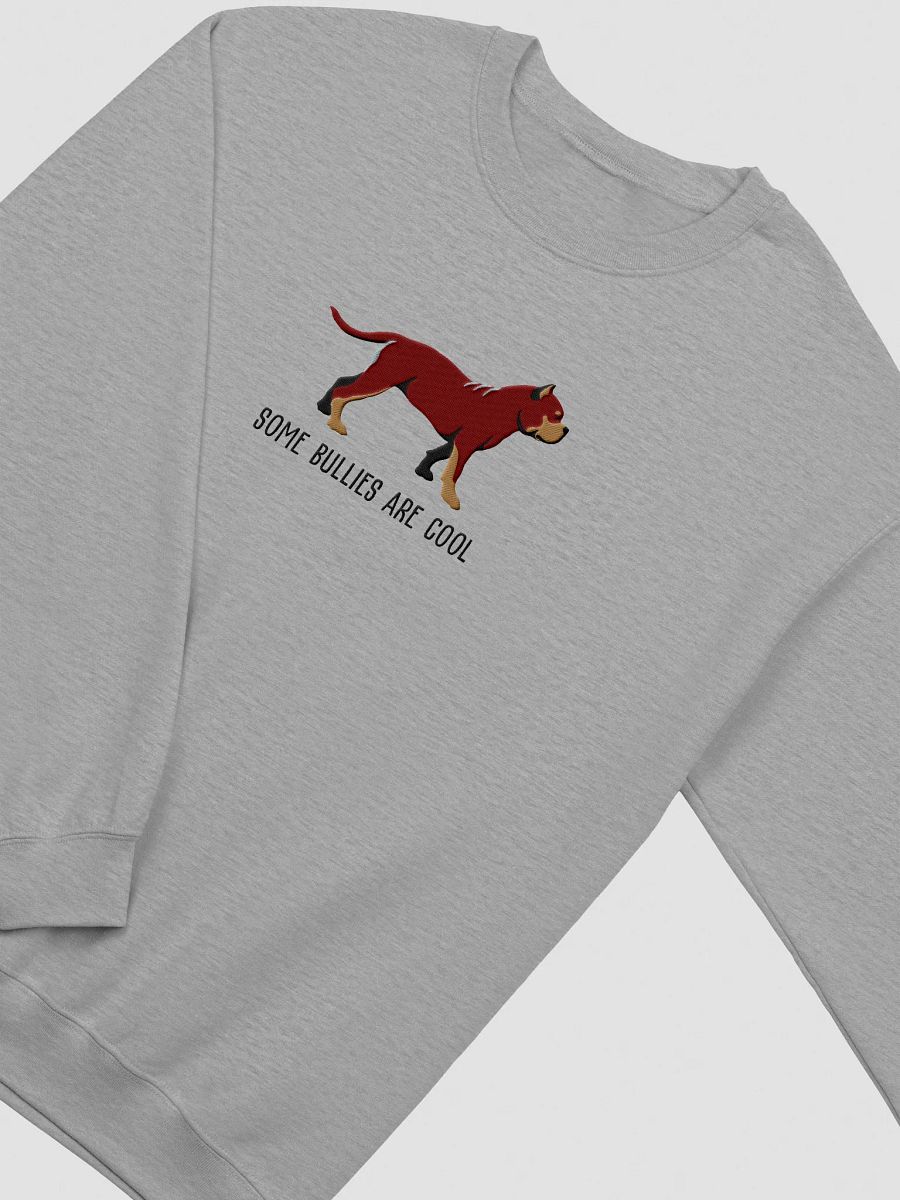 Some Bullies Are Cool Sweatshirt (Embroidered) of an American Bully(Red & Tan) product image (12)