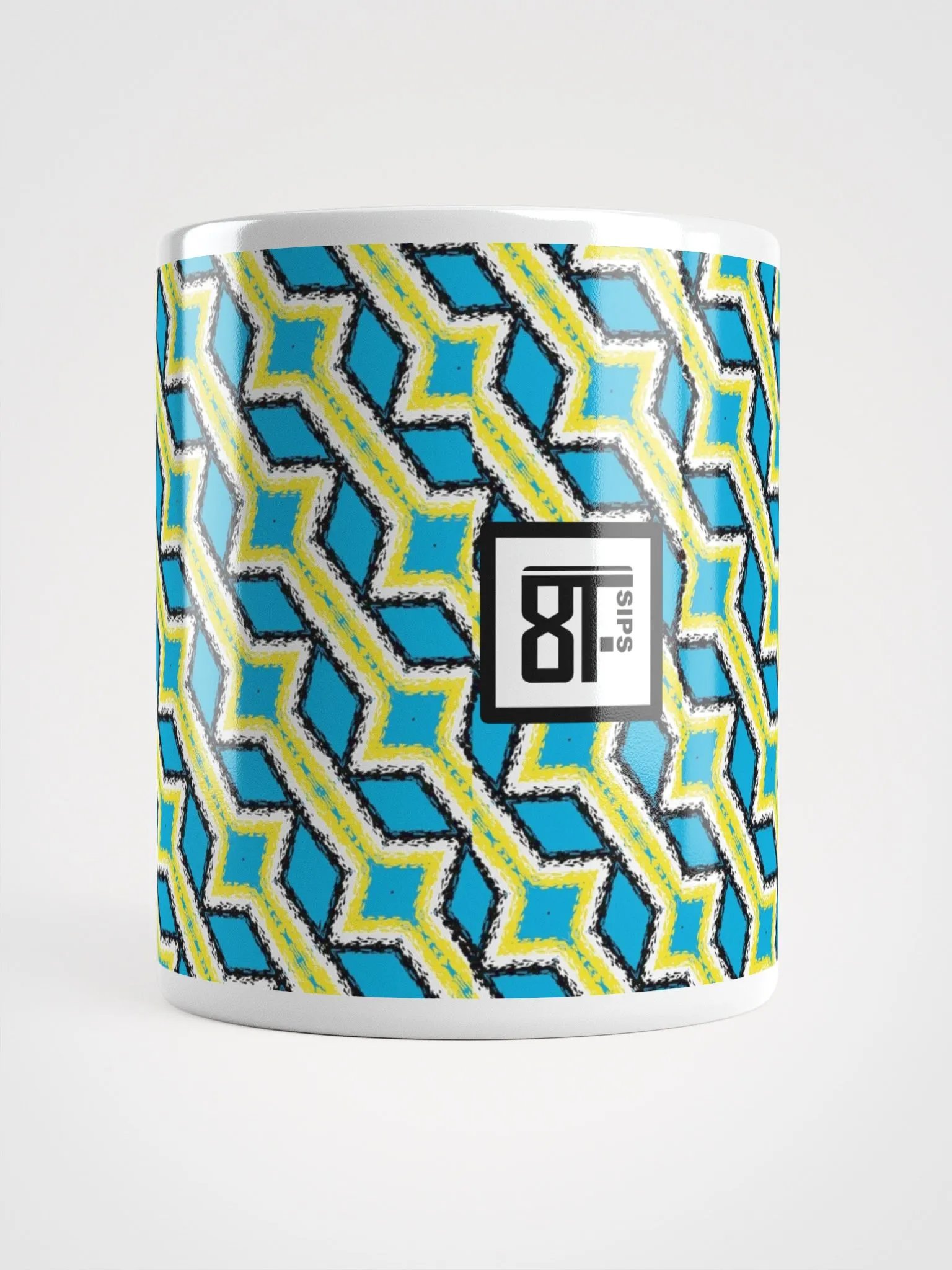 8T Sips Mosaic White Glossy Mug product image (5)