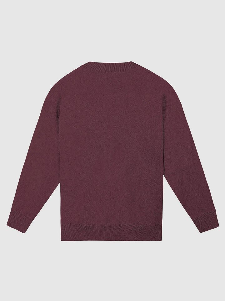 DELIGHTFULLY DIVISIVE (duotone maroon design) relaxed knitwear crewneck product image (7)
