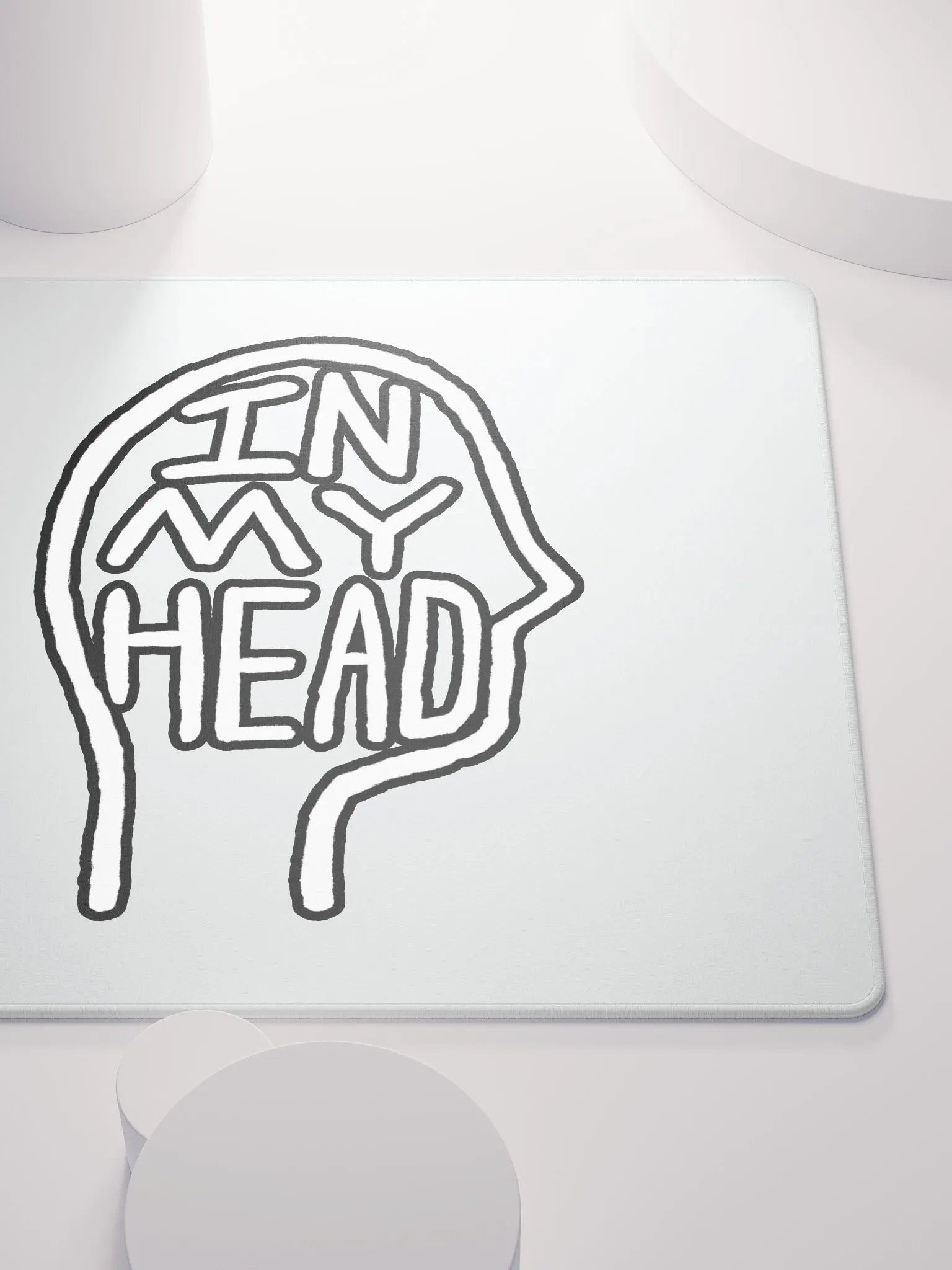 In My Head (lined design, #763D7D) mouse pad product image (5)