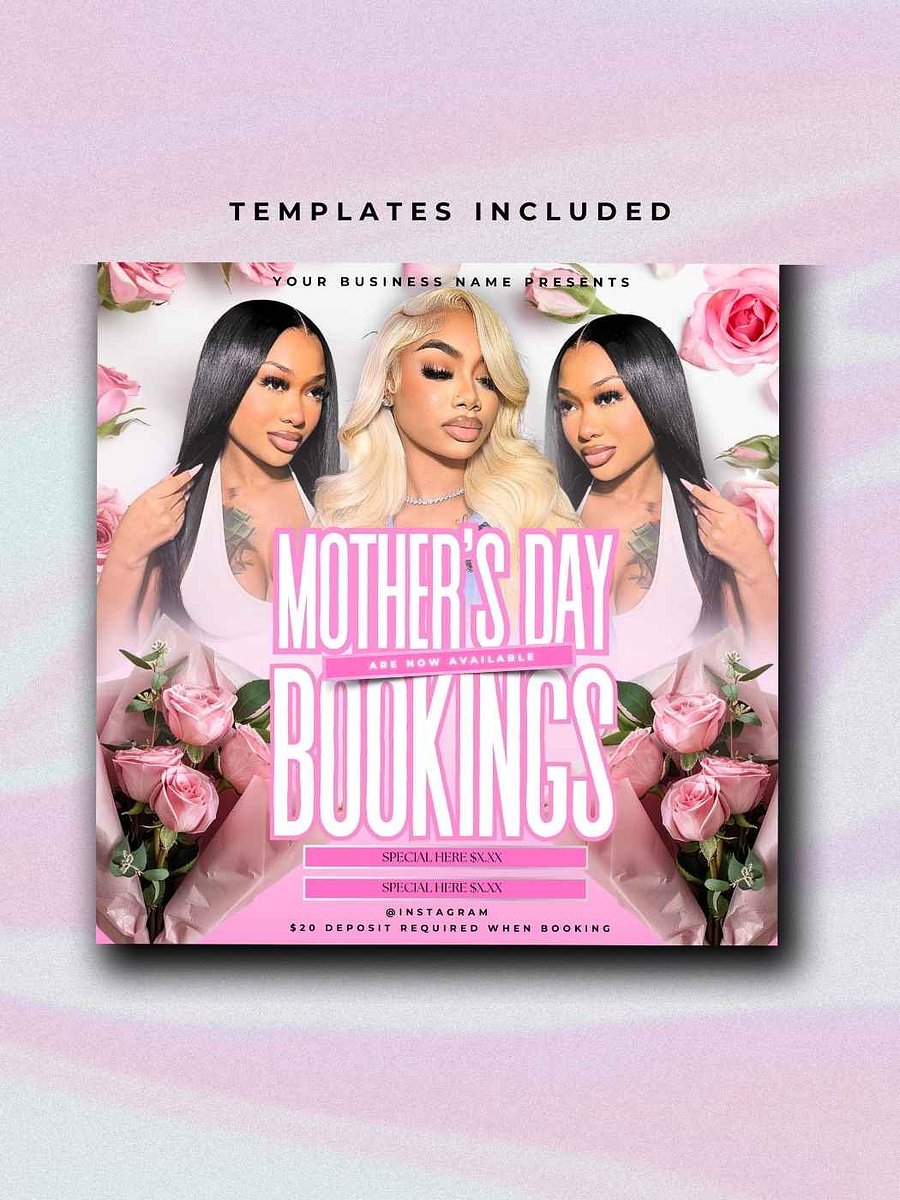 Mother's Day Flyer Bundle - x4 Customizable Canva Templates product image (6)