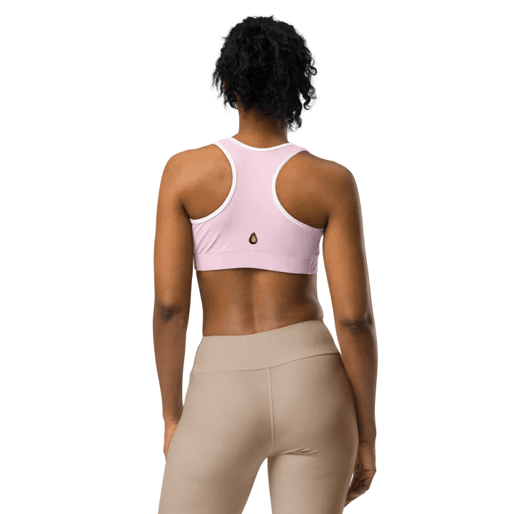 CozyAvocado Women's Pink Sports Bra Strawberry #2 product image (2)
