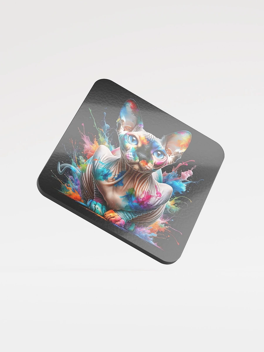 Glossed Cork Coaster: Sphynx product image (1)