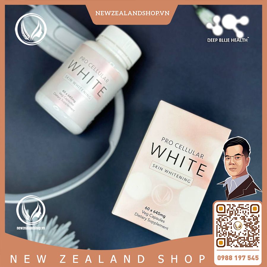 Viên uống trắng da toàn thân Deep Blue Health Pro Cellular Skin Whitening 60 viên product image (5)