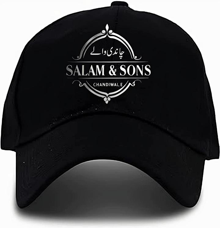 SALAM & SONS CHANDIWALE Official Best Quality Printed Black Cap product image (1)