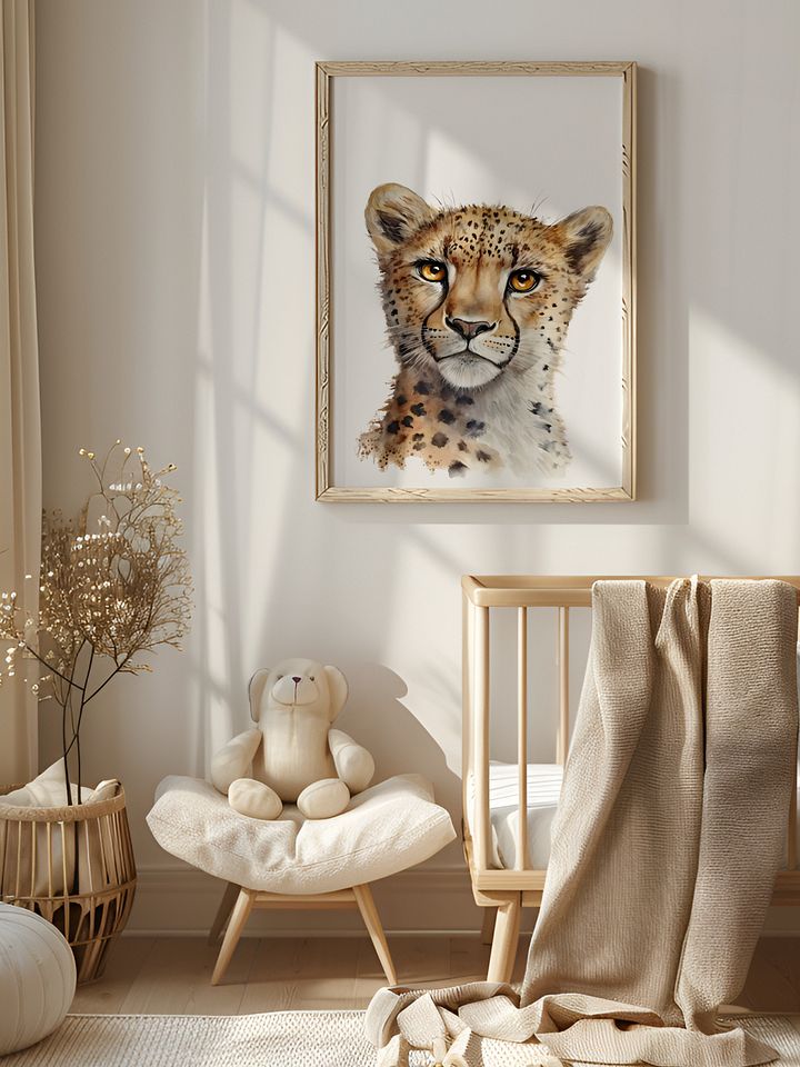 Cheetah Watercolor Portrait product image (1)