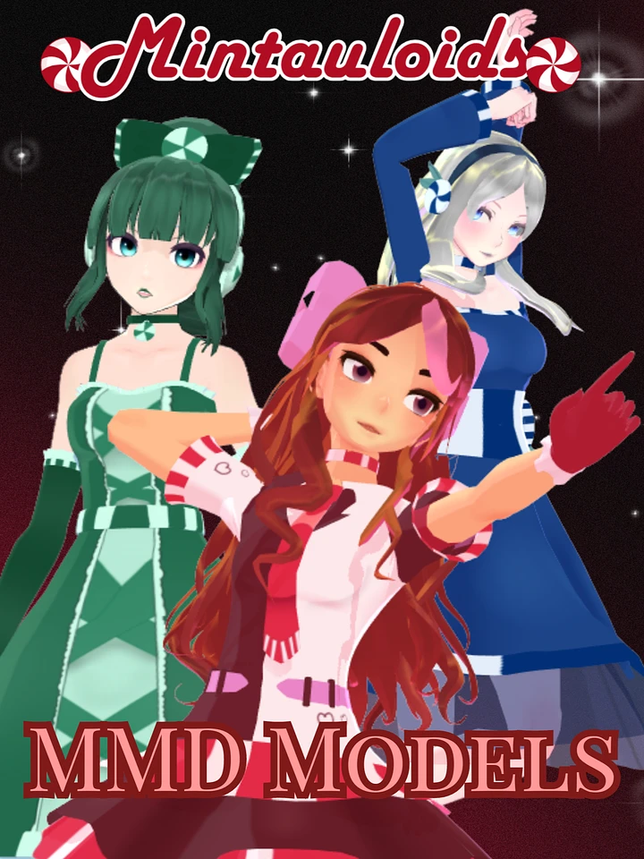 Mintauloids MMD models - all three girls! product image (1)