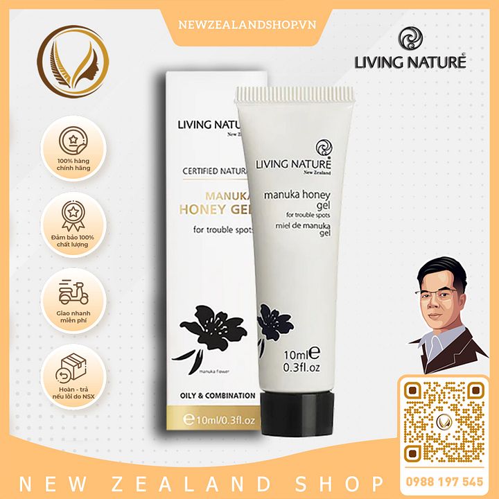 Gel trị mụn, chống viêm ngừa thâm sẹo Living Nature Manuka Honey Gel 10ml product image (1)