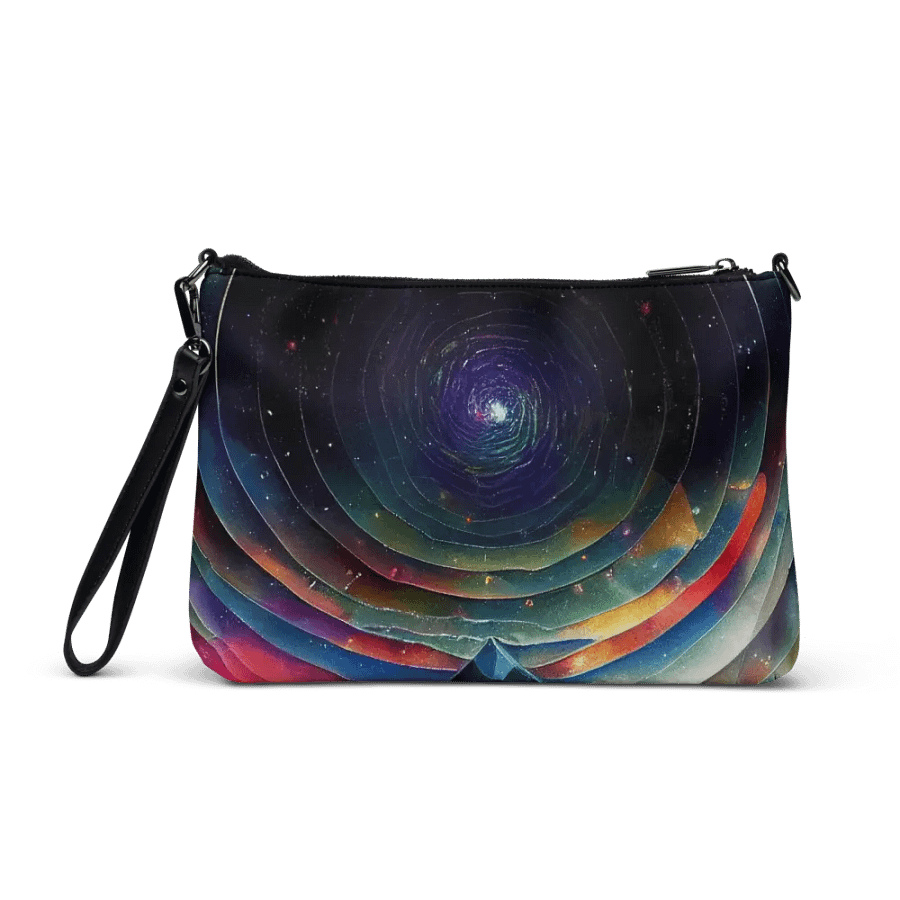 faux leather Cosmic Vortex All-Over Print Crossbody Bag product image (3)
