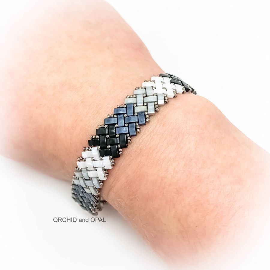 Digital Pattern - Half Tila Herringbone Bracelet product image (2)