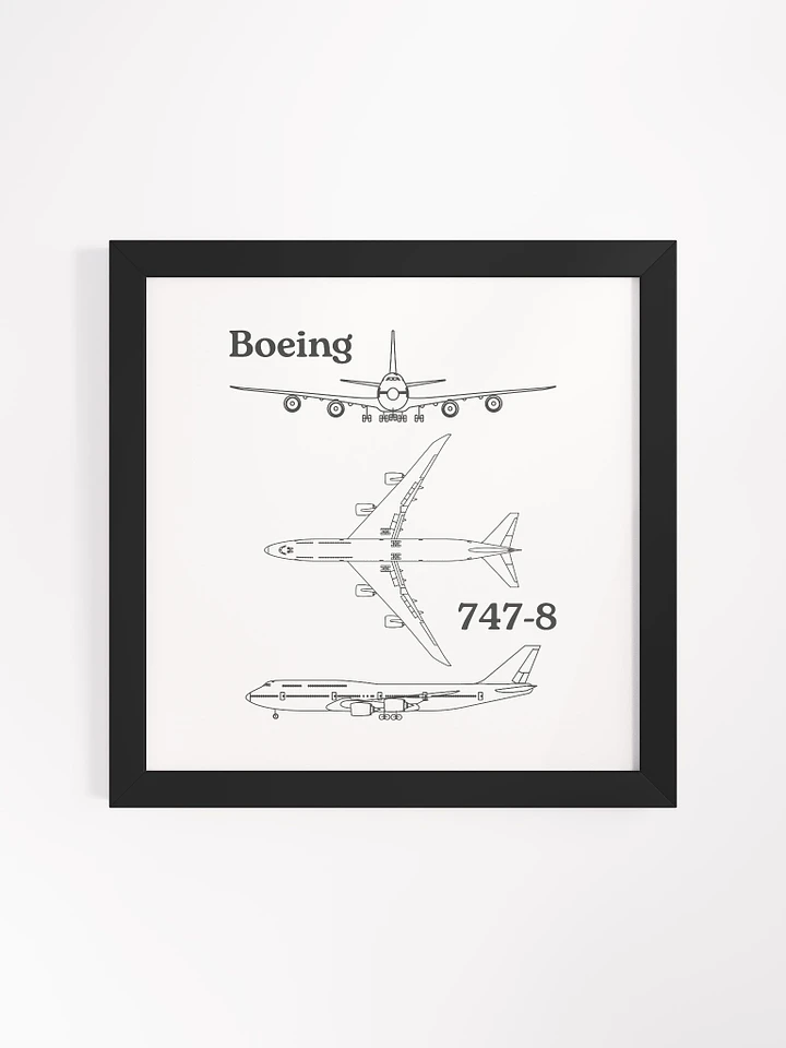 Boeing 747-8 Blueprint Framed Poster product image (6)