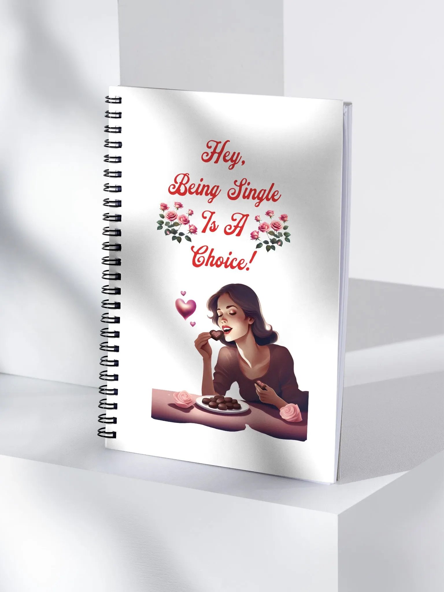 Hey, Being Single Is A Choice - Valentine's Day Design Spiral Notebook product image (1)