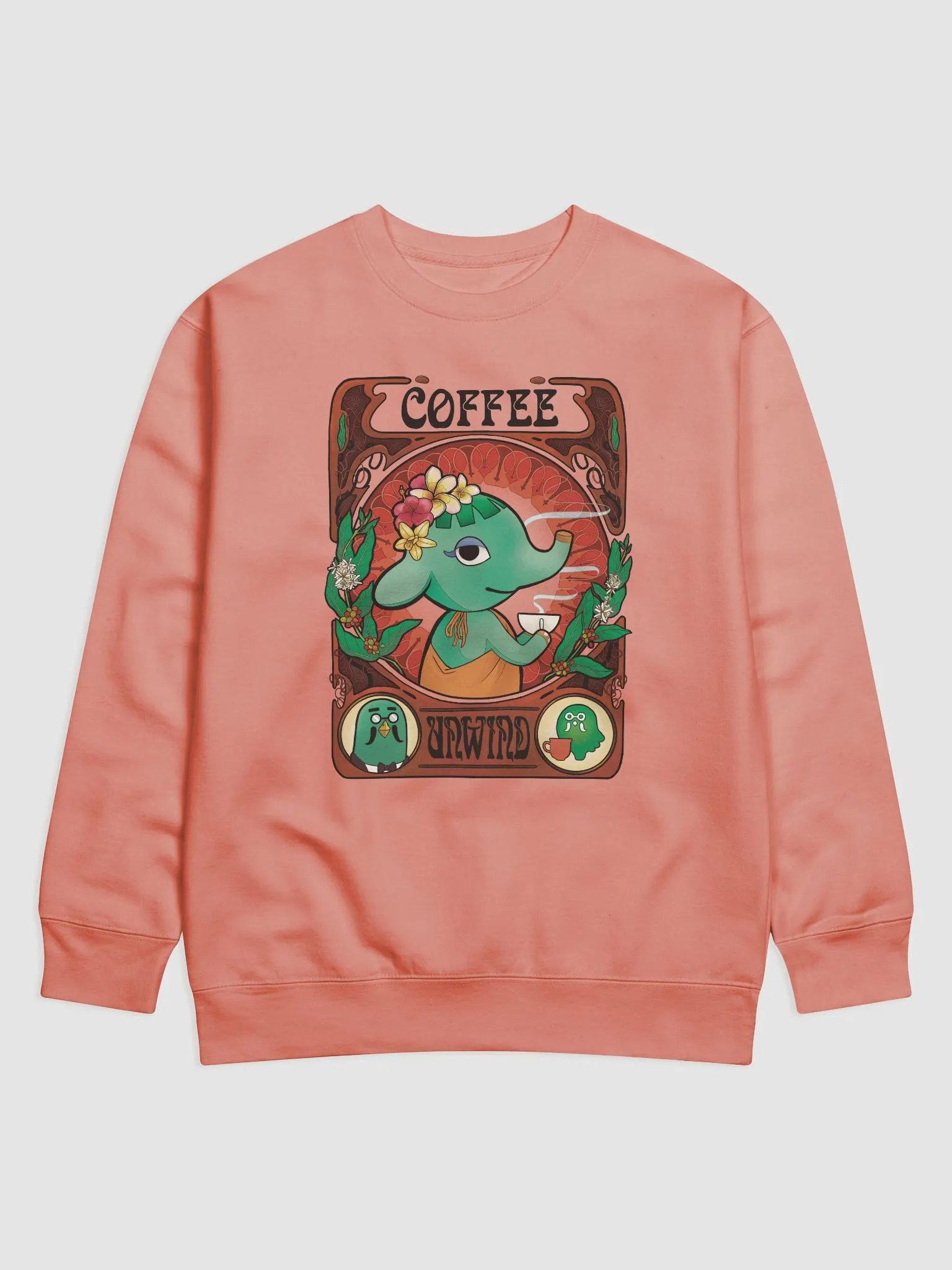Art Nouveau Coffee-Core Opal Sweatshirt product image (4)