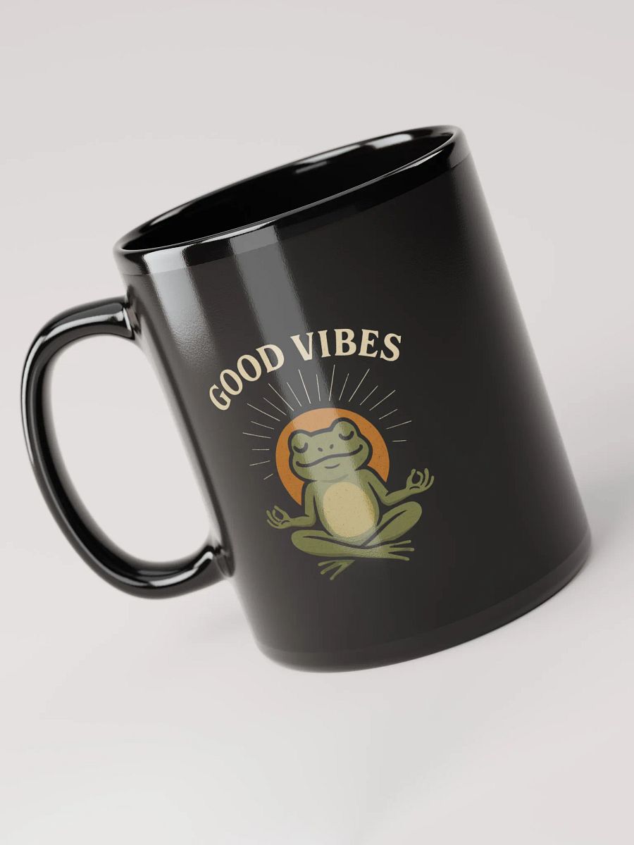 Good Vibes Black Glossy Mug product image (5)