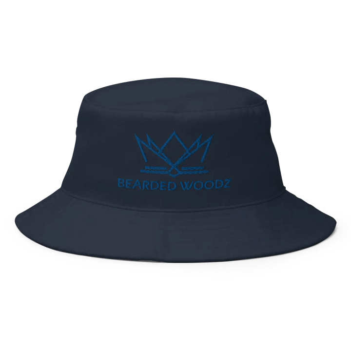 Bearded Woodz Navy Bucket Hat (Royal Embroidery) product image (1)