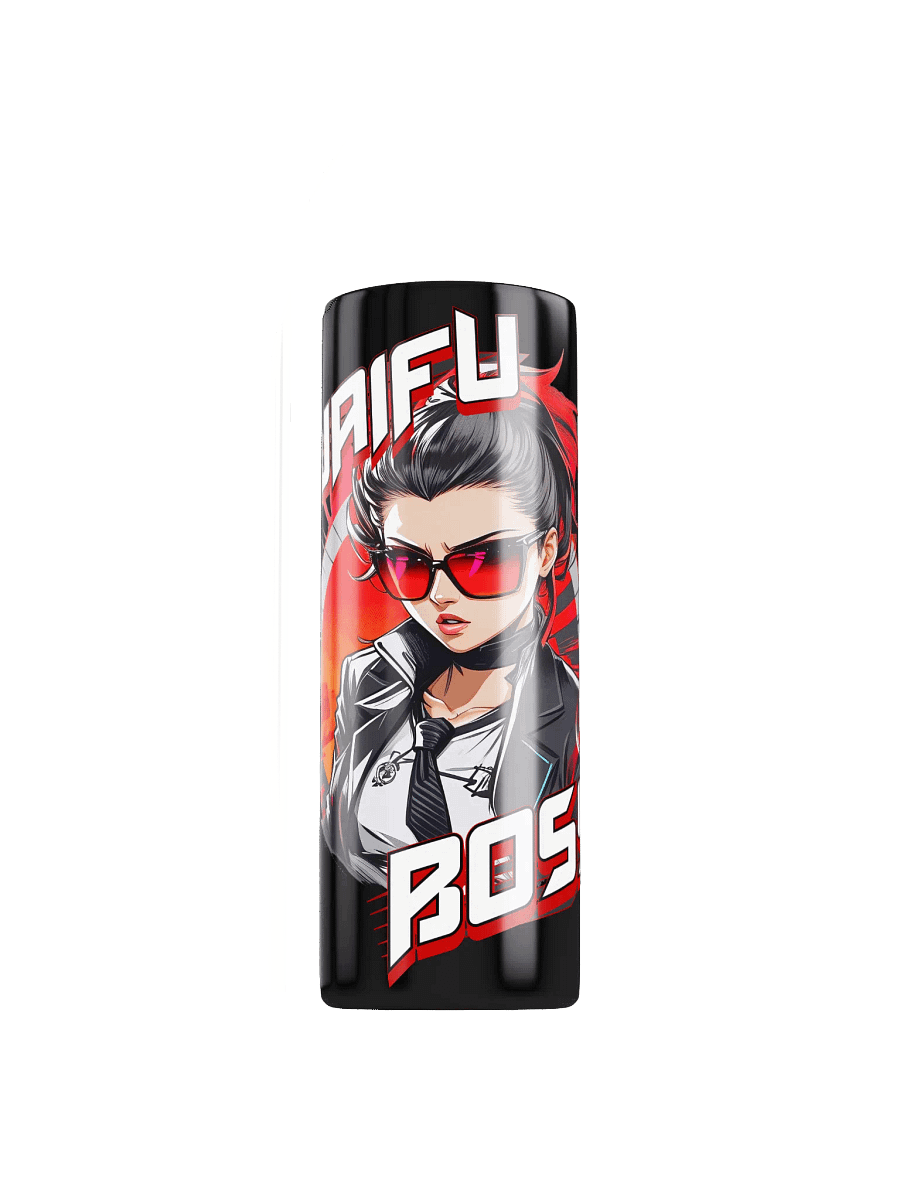 Waifu Boss 20 oz Skinny Stainless Steel Tumbler - Black - v1 product image (1)