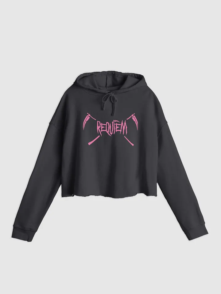 Requiem Black & Pink Crop Hoodie product image (1)