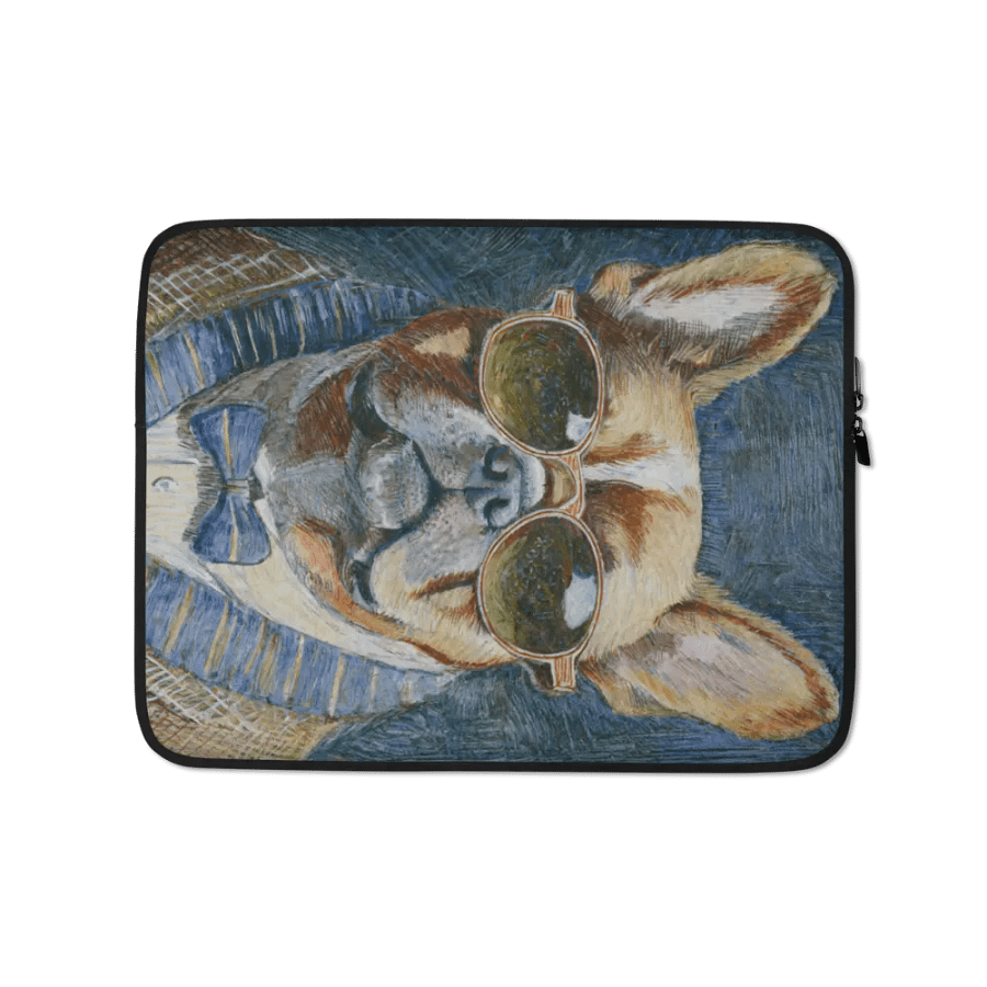 French Bulldog Sunglasses Painting - dogPXL Artistic series Laptop Sleeve product image (2)