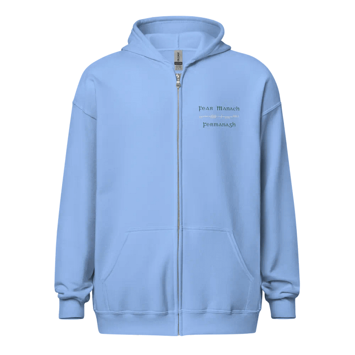 Fermanagh/Fear Manach Scholastic style Ogham embroidered Zip Hoodie product image (2)