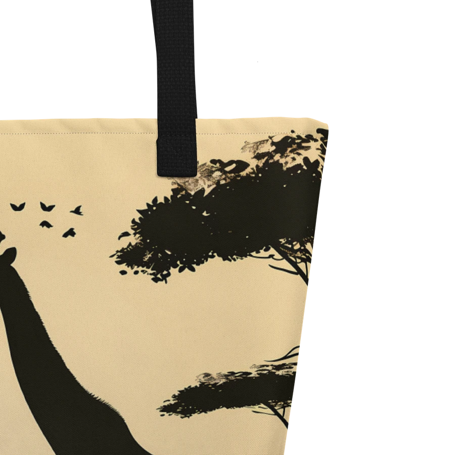 Tote Bag: Giraffe Couple in Savanna Sunset Elegant Wildlife Theme Design product image (5)
