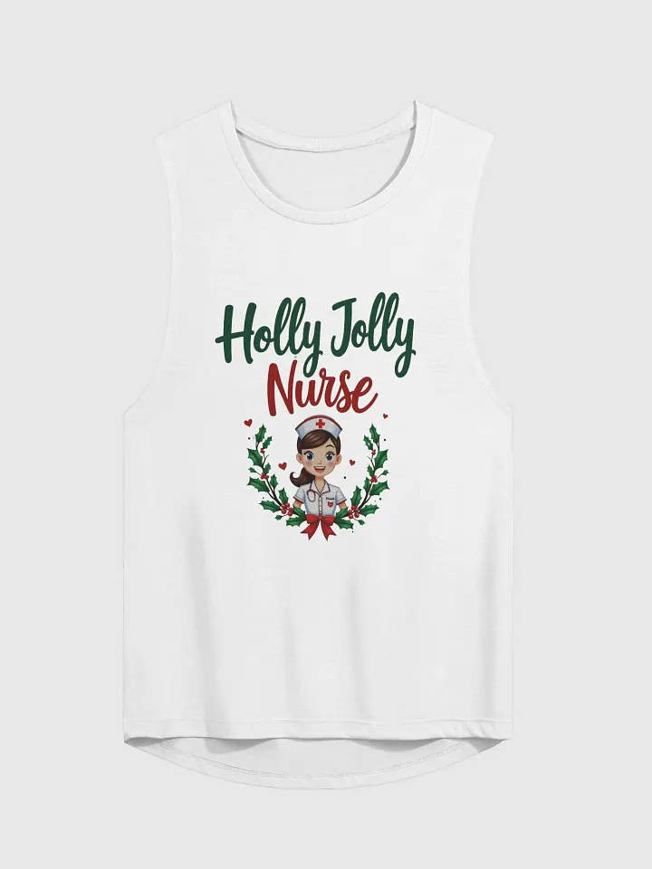 Holly Jolly Nurse Flowy Muscle Tank product image (3)