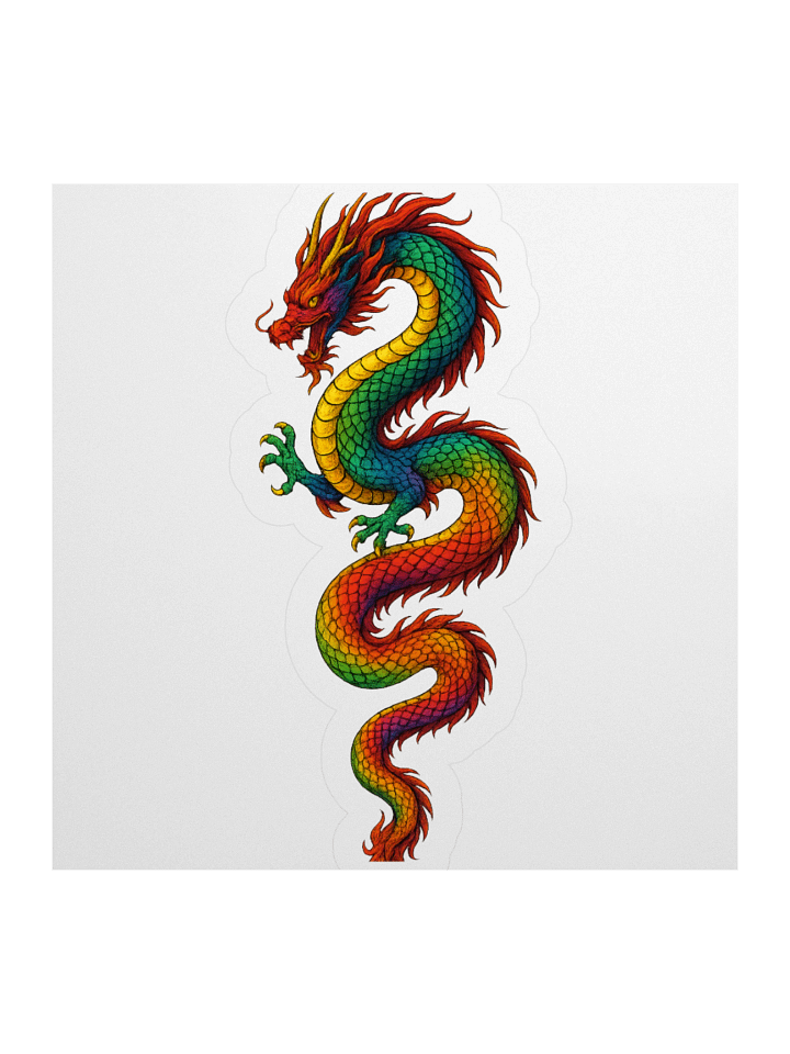 🐉 Kiss Cut Dragon Sticker – Mark the Realm Shape it. Peel it. Flame it. product image (2)
