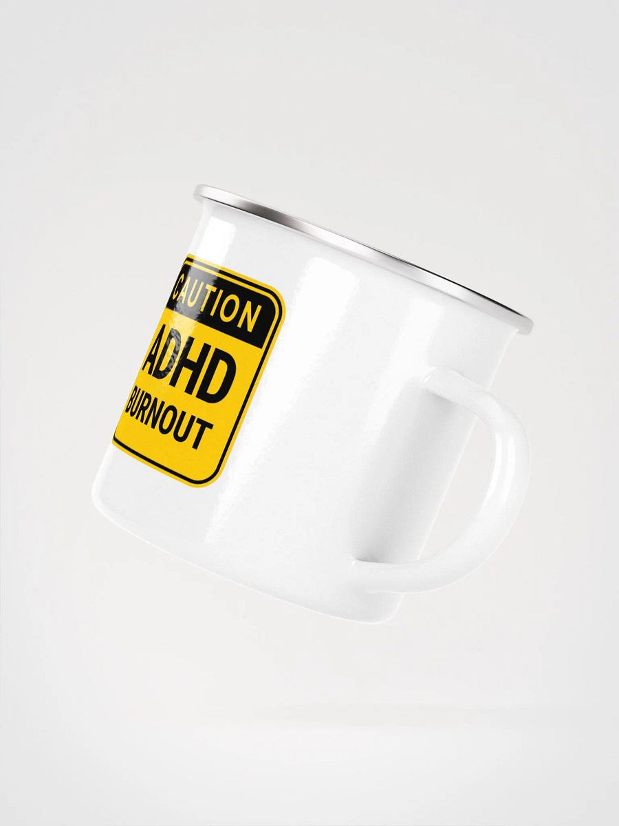 CAUTION: ADHD BURNOUT Enamel Mug product image (2)