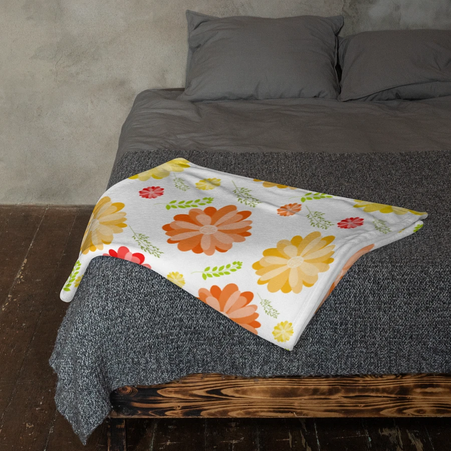 Orange Floral Blanket product image (12)