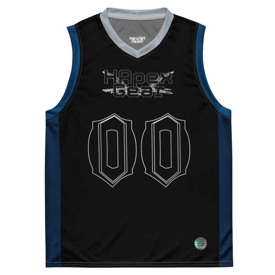 Cuban - Black - Recycled Unisex Basketball Jersey - Black HApex Gear Black Logo product image (2)