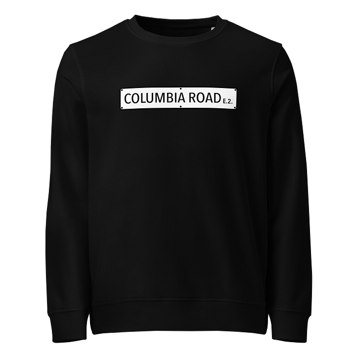 Columbia Road E.2. Unisex Organic Sweatshirt (Black) product image (1)