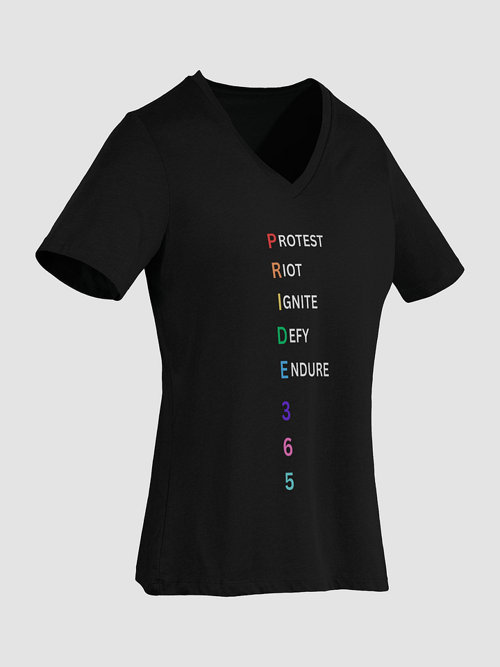 Pride 365 (protest, riot, ignite, endure) Relaxed V-Neck Tee product image (2)