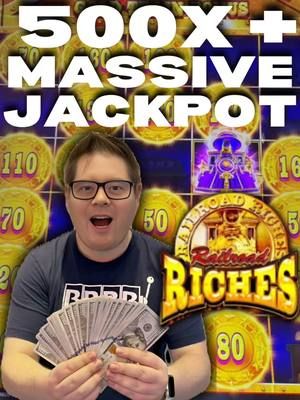 OMG MASSIVE JACKPOT I JUST WON OVER 500X MY BET ON RAILROAD RICHES #Jackpot #Fyp #Casino #money
