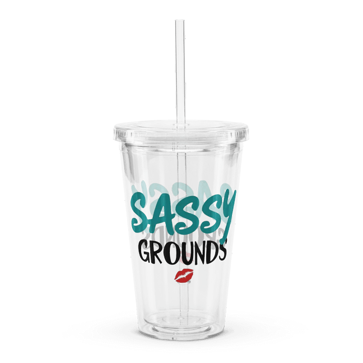 SASSY GROUNDS Clear Plastic Tumbler product image (1)