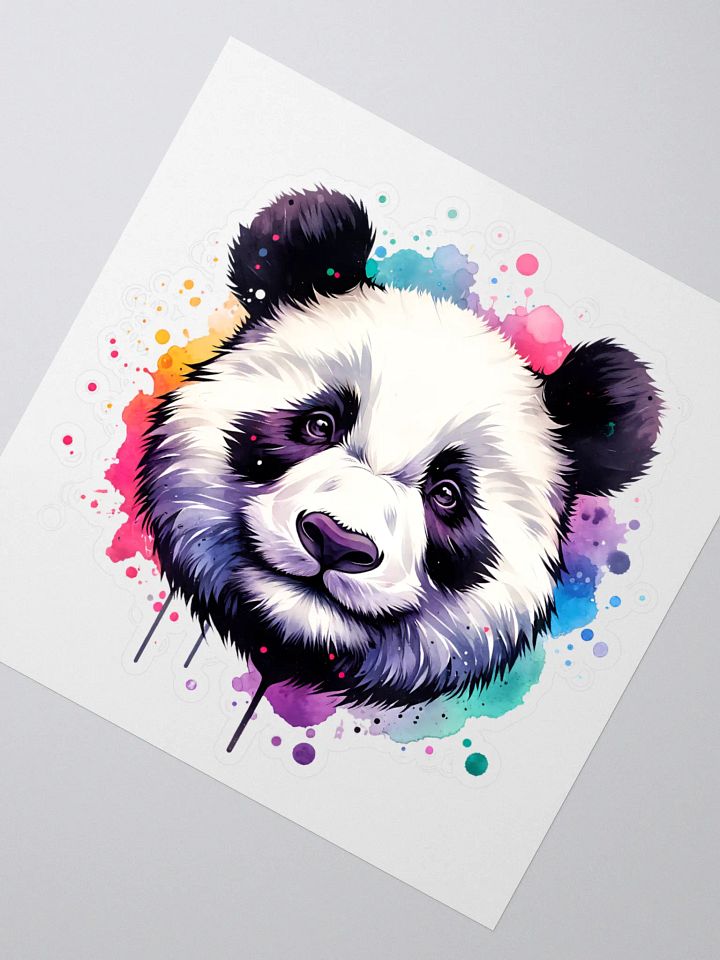 Watercolor Panda Kiss-Cut Sticker product image (2)