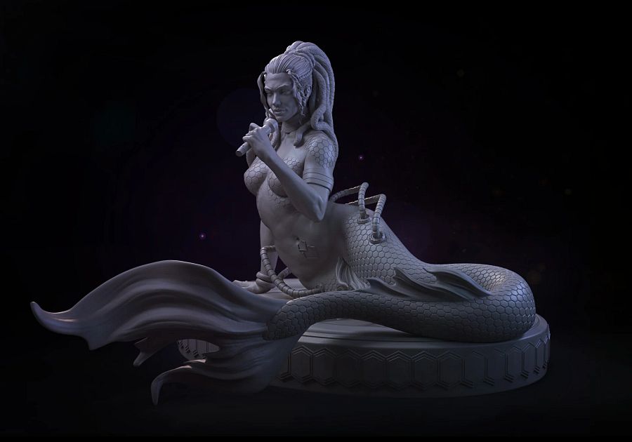 Aria - Cyberpunk Mermaid Miniature product image (8)