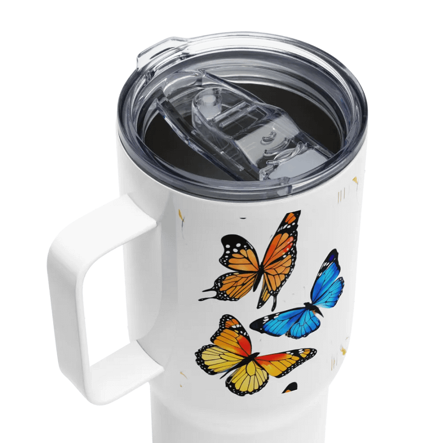 Stainless steel butterfly Travel Mug product image (4)