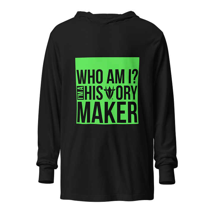 Who Am I Long Sleeve Black Hooded Tee product image (1)
