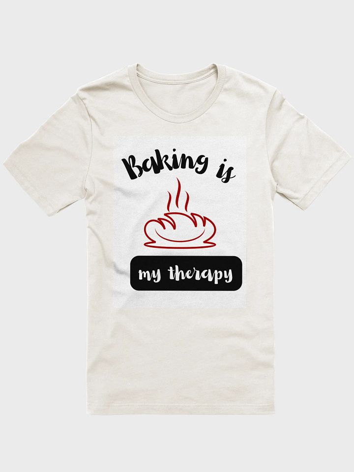 Baking Is My Therapy – Warm Cream Cotton Tee product image (1)