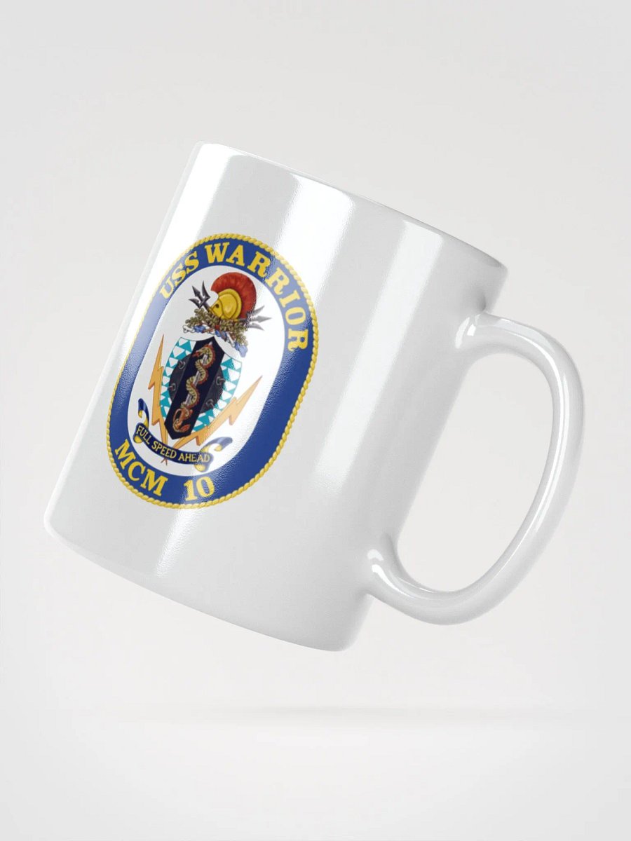 USS Warrior MCM 10 White Coffee Cup product image (2)