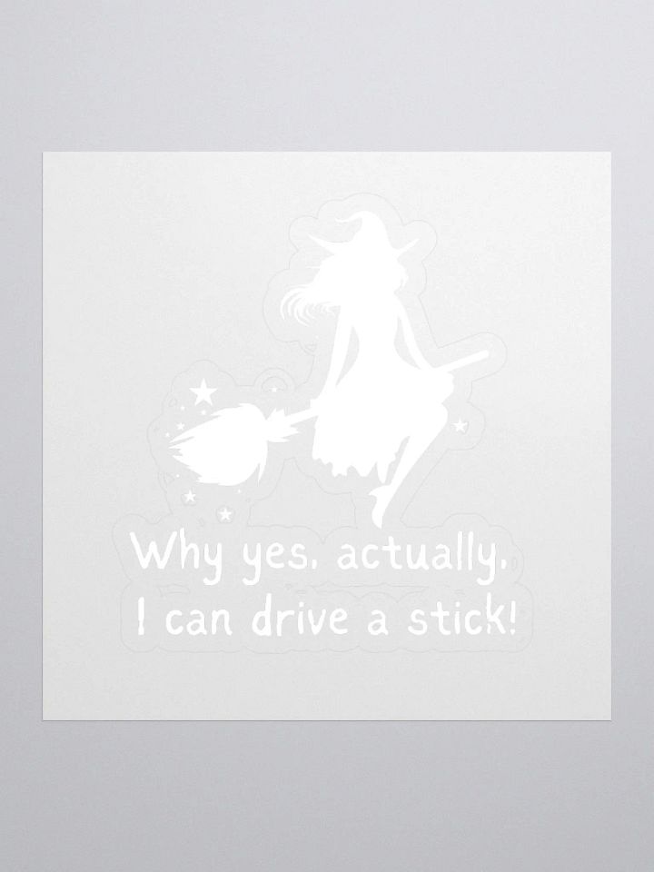 Halloween Sticker Witch Driving a Stick product image (1)